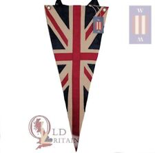 Authentic Wovenmagic Vintage Union Jack Wool Pennant Flag Jubilee Decorations