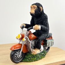 Large Monkey Ornament on Motorbike Statue Figurine Gorilla Animal Home Decor