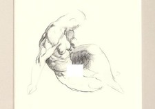 Vintage Male Nude Drawing