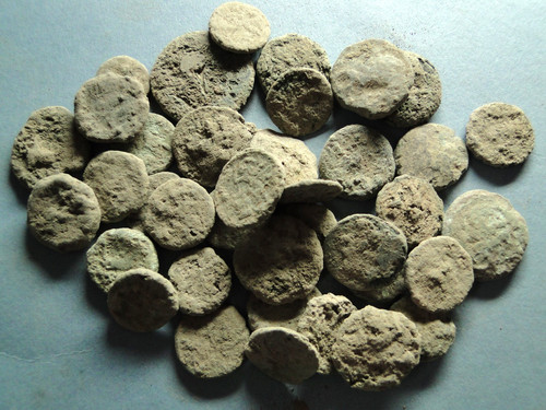 Encrusted ancient bronze - ancient,