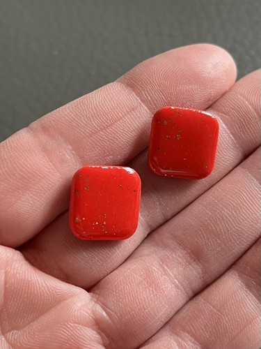 Handmade red resin coated - red, resin-coated