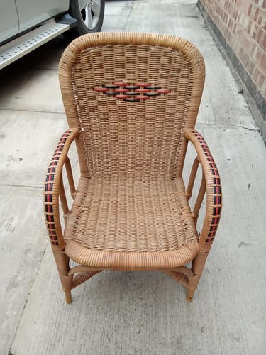 Vintage wicker chair - wicker,