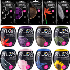 Dylon Washing Machine / Hand Fabric & Clothes Dye Pod 350g Powder 22 Colours