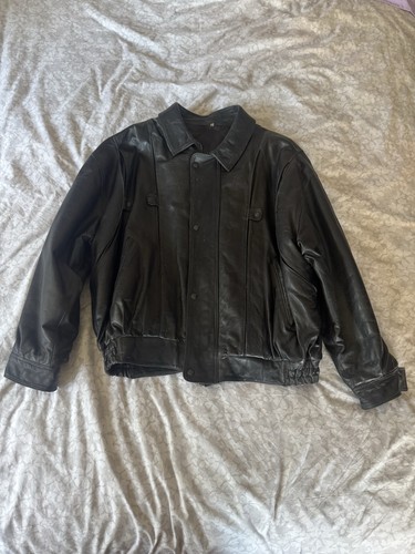Mens leather jacket black - mens,