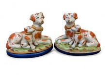 Pair staffordshire pottery - staffordshire,