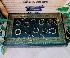 Rings Bundle Mix Of Costume Dress Rings Joblot Jewellery Gold Tone Coloured