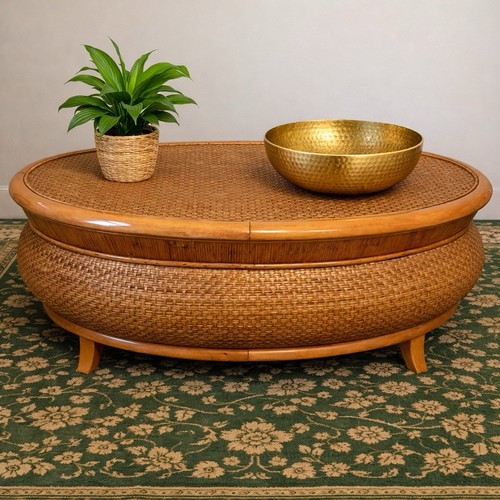 Retro 1970s rattan - &, bamboo