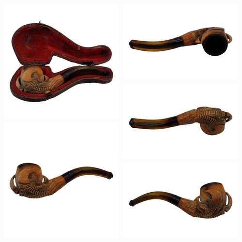 Antique meerschaum pipe eagle - meerschaum,