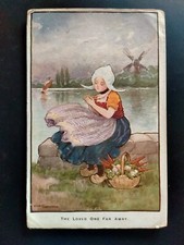 Vintage Dutch Girl Postcard
