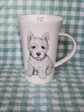 White Westie Puppy Dog Fine Bone China Mugs - Rather Charming By Lesser & Pavey