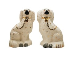 Pair BESWICK SPANIEL WALLY DOGS 1378-4 England Staffordshire Mantle Figure MINT