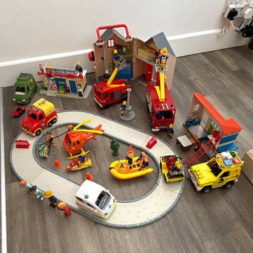 Fireman sam playset fire - sam, w/