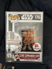 Funko POP! Star Wars Clone Commander Cody #176 With Hard Protector New.  Signed