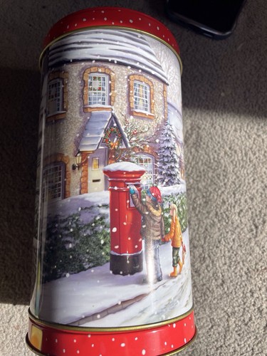 Christmas musical biscuit tin - christmas,