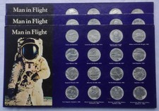 Shell Set of Coins "Man in Flight" x16 coins and "Historic Cars" x20 coins