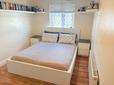 IKEA malm Kingsize bed and bedside tables (Kingsize Mattress Also Included)