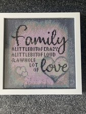 'Family' Framed diamond gem painting