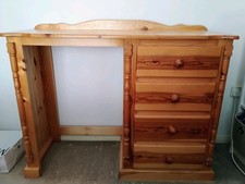 Solid Pine Desk / Dressing Table with 4 Drawers,