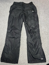 Trespass Snow Pants Mens XS Black TP50 Insulated Waterproof Skiing Trousers