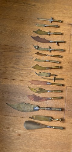 Trench art brass letter - brass,