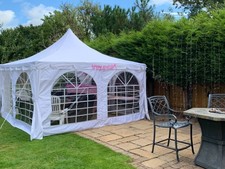Dancover 4m x 4m Marquee Wedding or Party Tent with Centre Peak