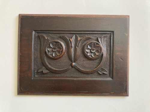 Vintage carved wooden - carved, panel