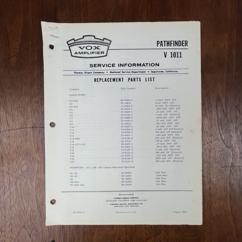 Vintage vox 1966 - vox, pathfinder