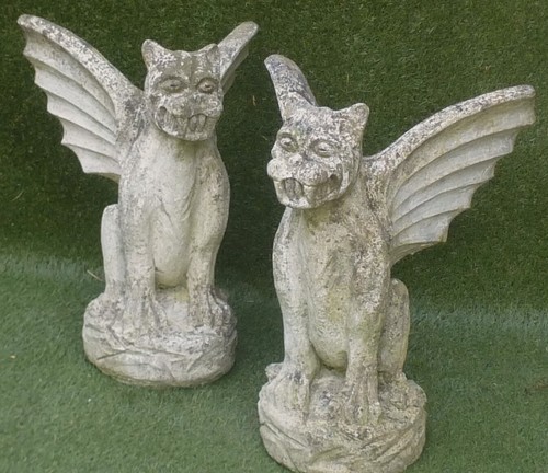 Pair vintage painted cast - of,