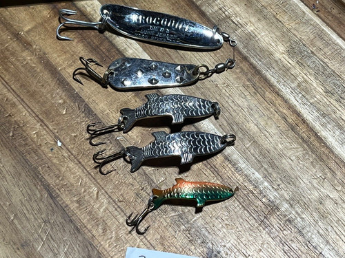 Vintage metal fishing lures