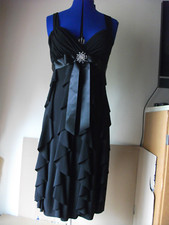 ** SALE **  BETSY & ADAM BY LINDA BERNELL BLACK COCKTAIL PARTY DRESS SIZE 6