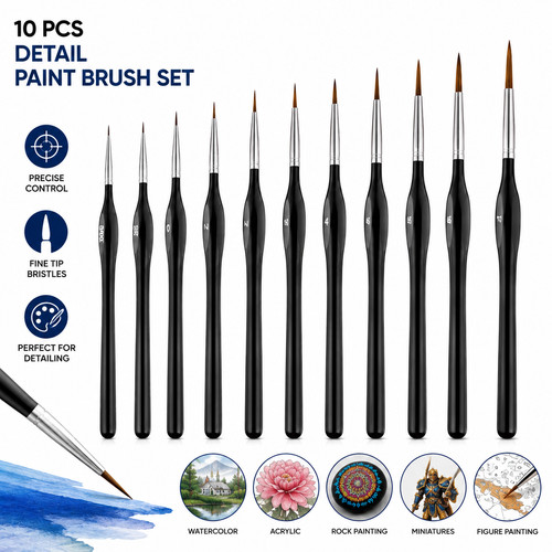 Premium paint brushes set - set, of