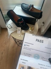 Gucci Black Horsebit Web