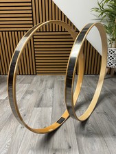 Pearl Bass Drum 22” Wooden Hoops Rims Hardware / Smokey Chrome #OV32