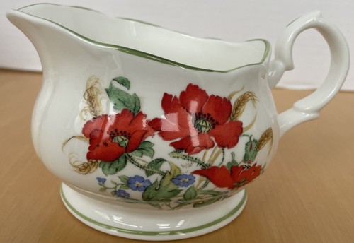 Duchess poppies floral green - floral,