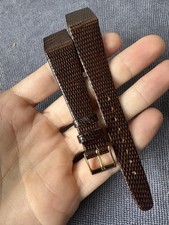 Vintage Watch Strap 18 mm lizard Leather Nos Open Ended Top Quality by hirsch