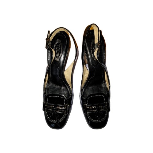 Tod black leather shoes - tod's,