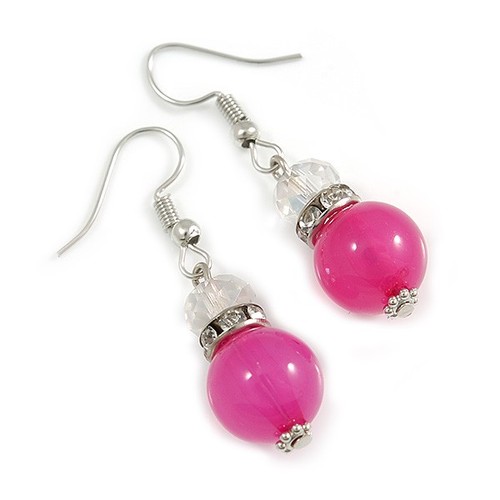 Glass crystal bead with - crystal,