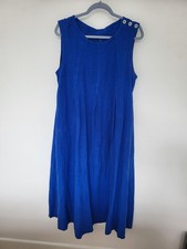  Toast Cobalt Blue Linen Midi