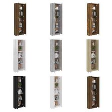 Tall Kitchen Larder Cupboard Slim Storage Pantry Freestanding Utility Cabinet 