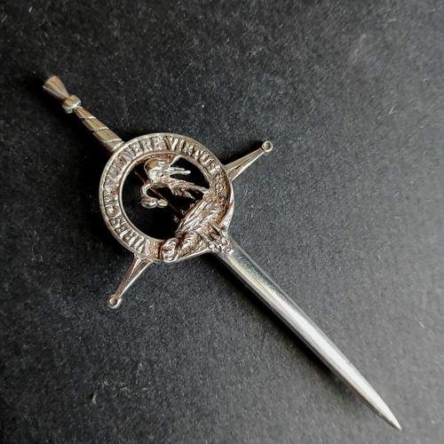 Stewart clan kilt pin - clan, sterling