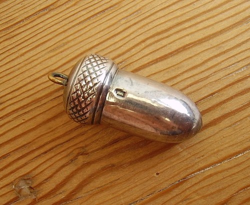 Antique sterling silver acorn - antique,