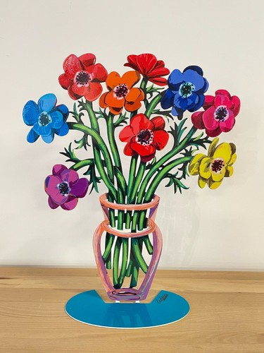 Pop art metal flowers - metal,