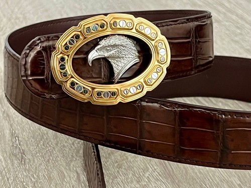 Stefano ricci brown crocodile - brown,