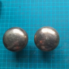 Pair Of Vintage Brass Door Knobs/Handles  pulls 45mm diameter 