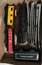 Vintage 1950 Marx Wind-Up Train Set-Working Engine, Tracks, Cars-Tin Litho