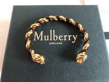 Mulberry Enamel Twist Cuff