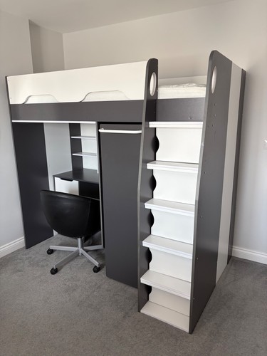 Cabin bed with desk - bed,