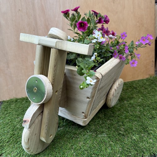Wooden scooter planter - ,
