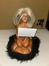 Vintage Heico Rubber Blonde Pin Up Nude Doll West Germany 1960s HOT ROD Fur