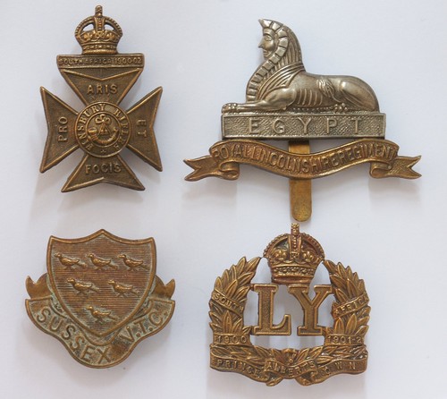Four army badges finsbury - army,
